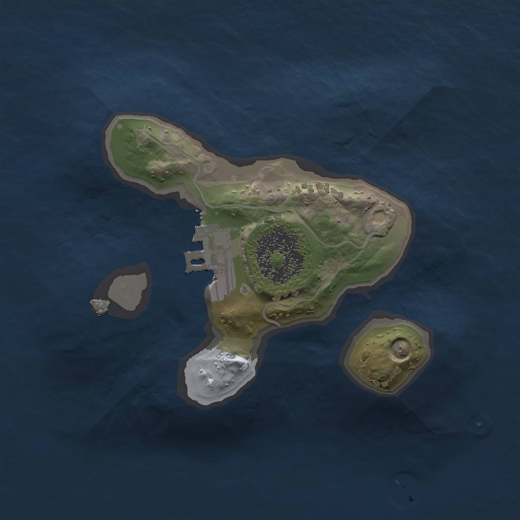 Rust Map: Procedural Map, Size: 1500, Seed: 205191543, 5 Monuments