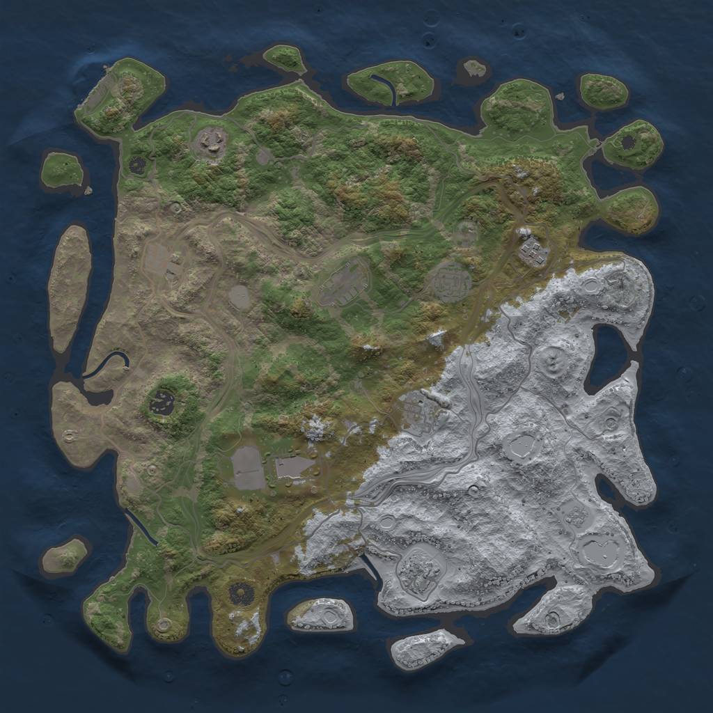 Rust Map: Procedural Map, Size: 4250, Seed: 87456, 15 Monuments