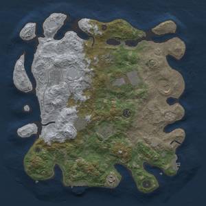 Thumbnail Rust Map: Procedural Map, Size: 3700, Seed: 1196832402, 17 Monuments