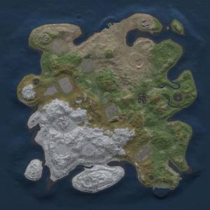 Thumbnail Rust Map: Procedural Map, Size: 3500, Seed: 1629477580, 16 Monuments