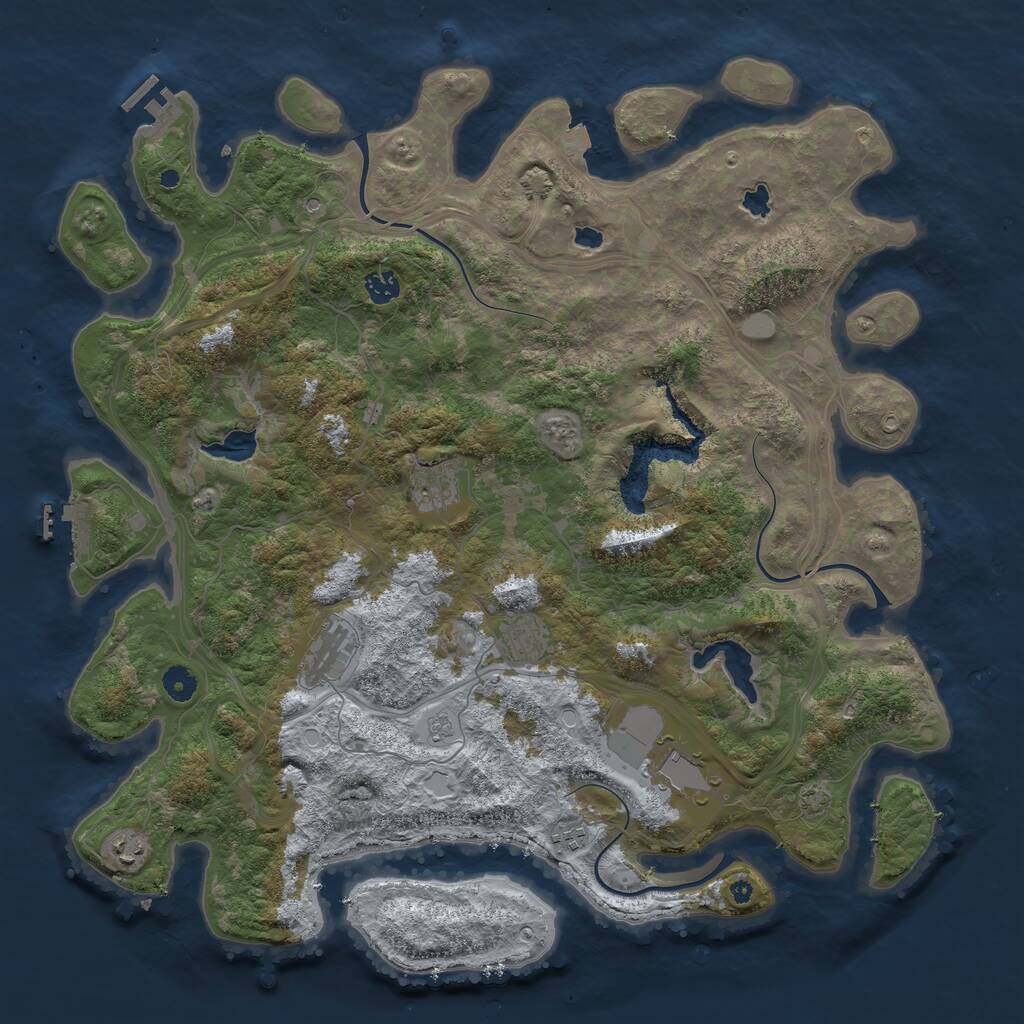 Rust Map: Procedural Map, Size: 4500, Seed: 171527632, 13 Monuments