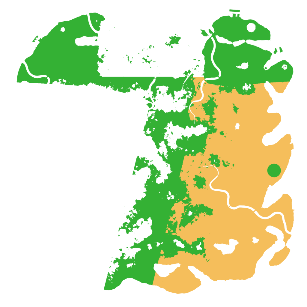 Biome Rust Map: Procedural Map, Size: 6000, Seed: 198452