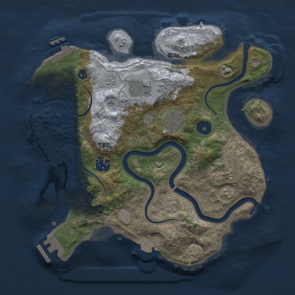 Rust Map: Procedural Map, Size: 3000, Seed: 27792, 11 Monuments