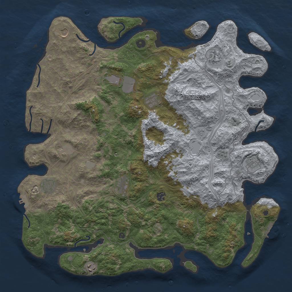 Rust Map: Procedural Map, Size: 4800, Seed: 797878584, 20 Monuments