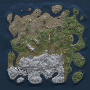 Thumbnail Rust Map: Procedural Map, Size: 4050, Seed: 1106509999, 16 Monuments