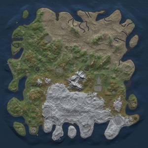 Thumbnail Rust Map: Procedural Map, Size: 5000, Seed: 93486489, 18 Monuments