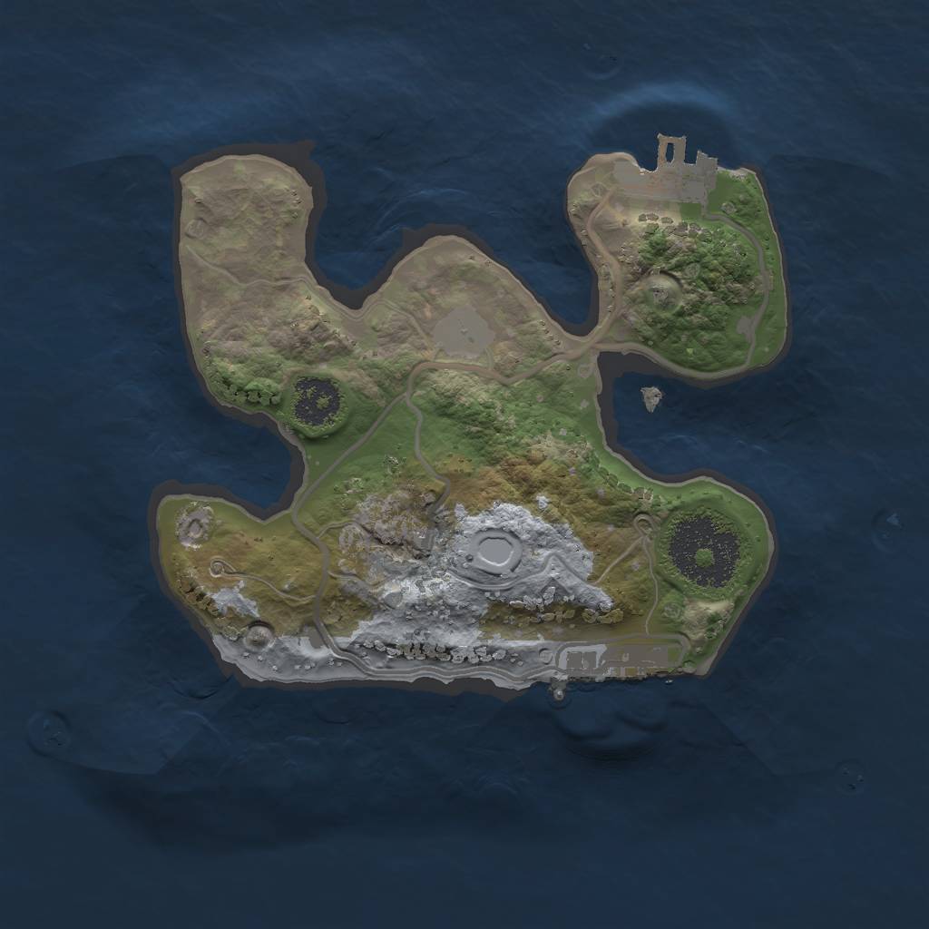 Rust Map: Procedural Map, Size: 2000, Seed: 207003242, 7 Monuments