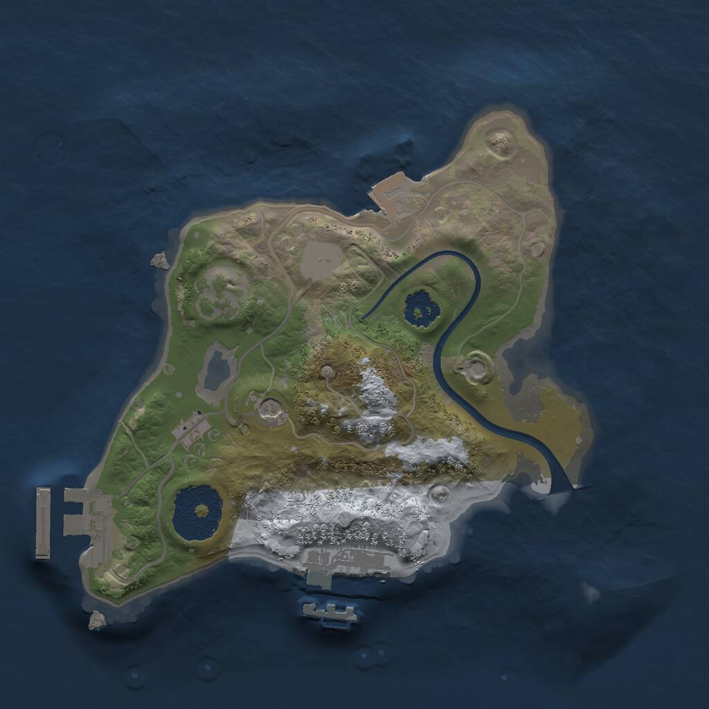 Rust Map: Procedural Map, Size: 2000, Seed: 1181981, 4 Monuments