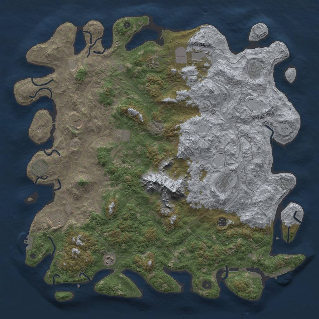 Rust Map: Procedural Map, Size: 5000, Seed: 6603104, 20 Monuments