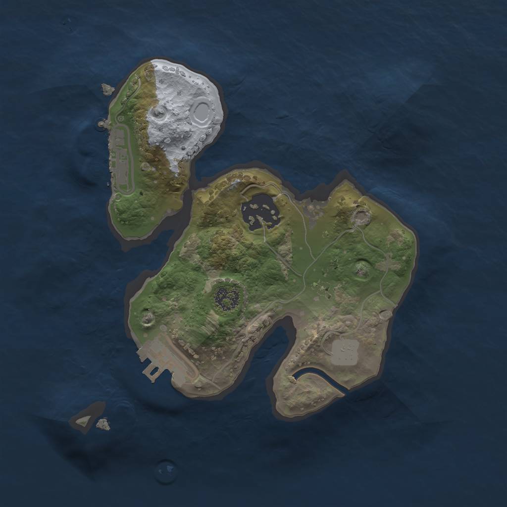 Rust Map: Procedural Map, Size: 2000, Seed: 694324838, 8 Monuments