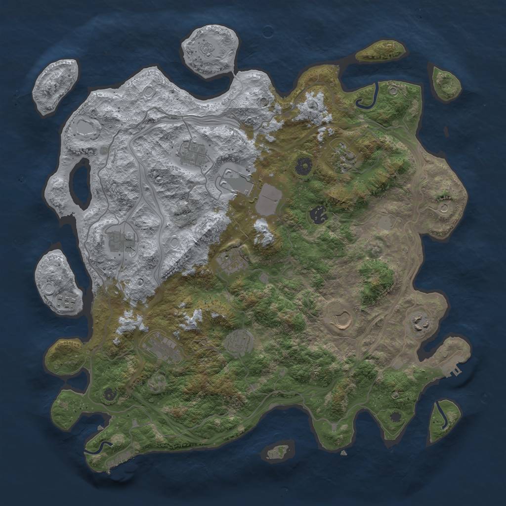 Rust Map: Procedural Map, Size: 4250, Seed: 26819908, 20 Monuments