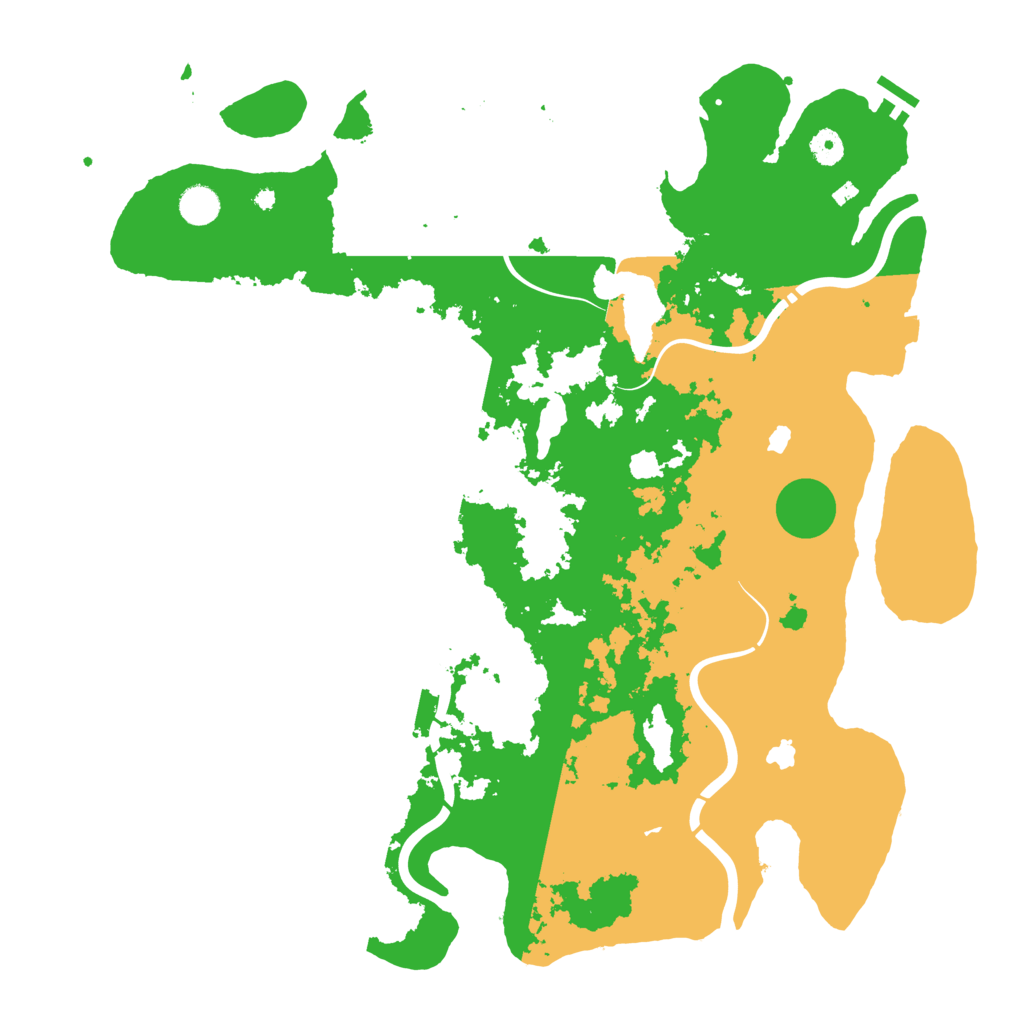 Biome Rust Map: Procedural Map, Size: 4500, Seed: 1999215801