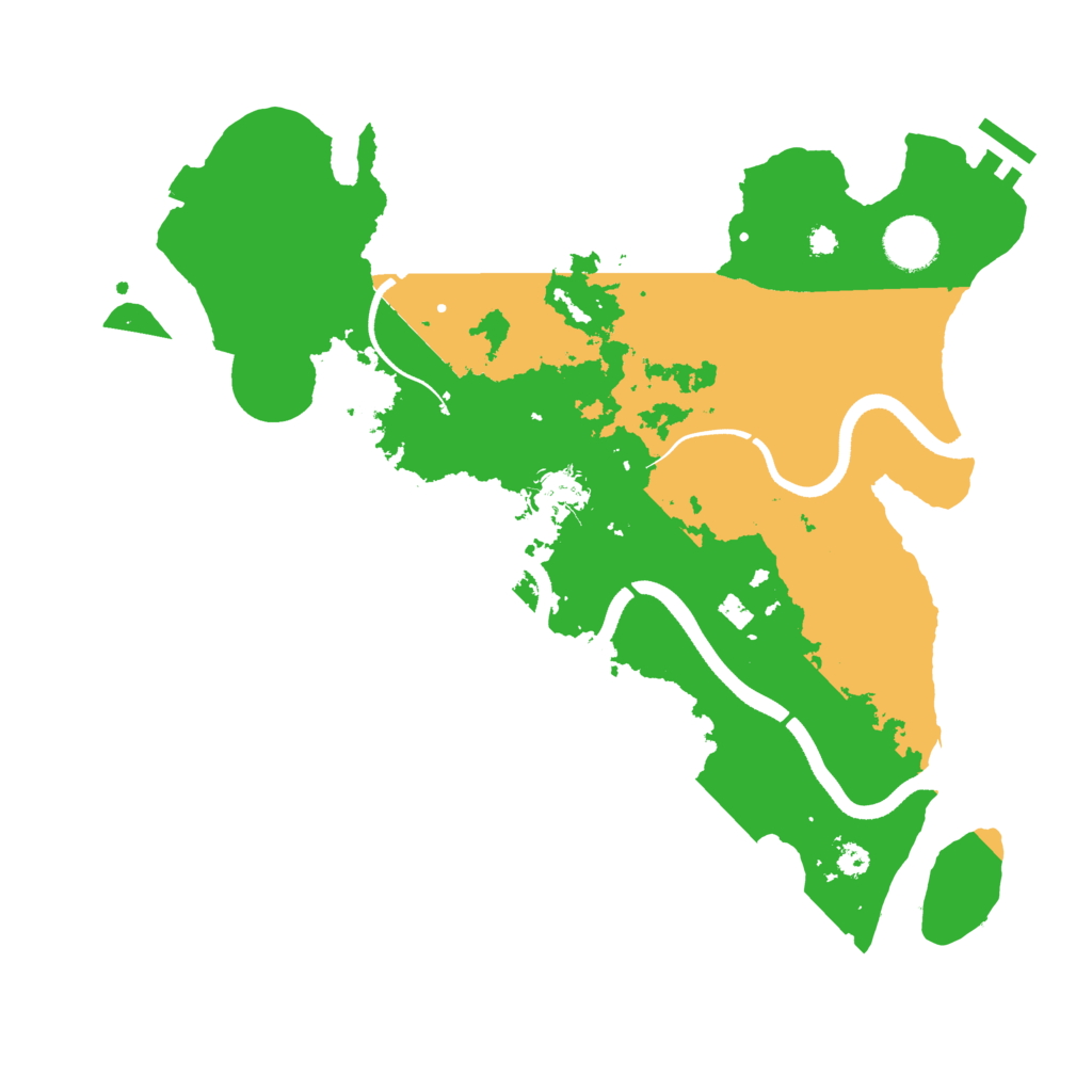 Biome Rust Map: Procedural Map, Size: 3500, Seed: 58487897