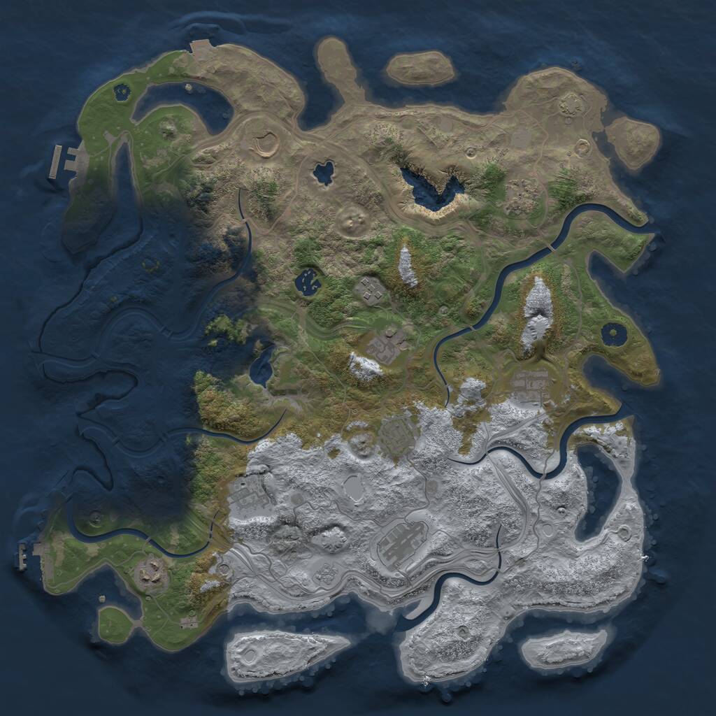 Rust Map: Procedural Map, Size: 4250, Seed: 1474738835, 16 Monuments