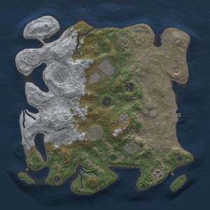 Thumbnail Rust Map: Procedural Map, Size: 3500, Seed: 1593426880, 17 Monuments