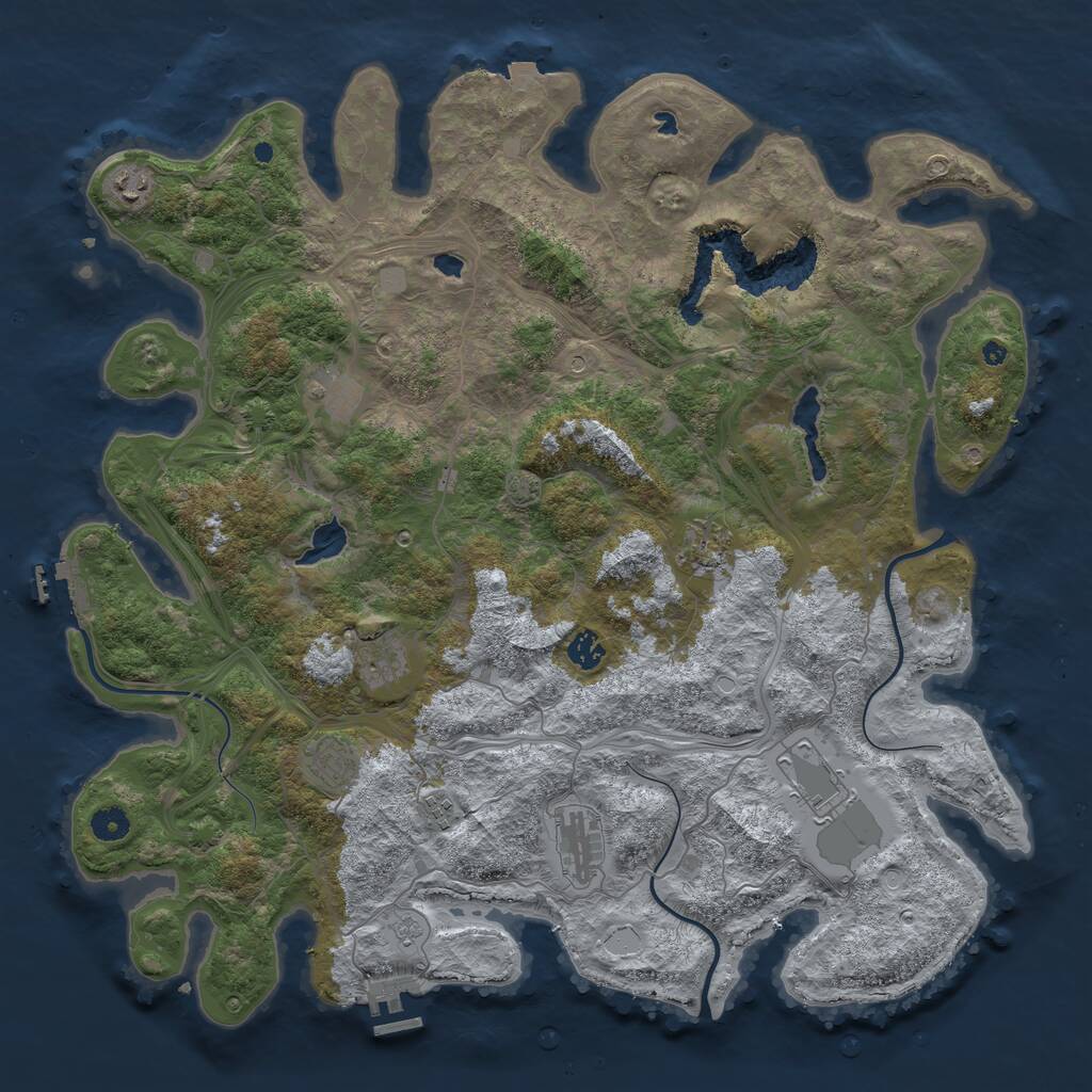 Rust Map: Procedural Map, Size: 4500, Seed: 389310878, 15 Monuments