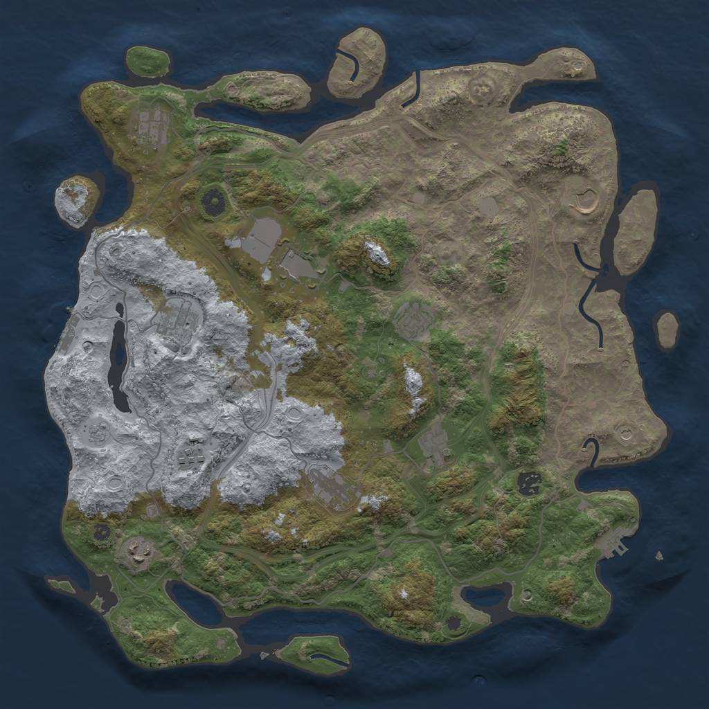 Rust Map: Procedural Map, Size: 4250, Seed: 583838163, 19 Monuments