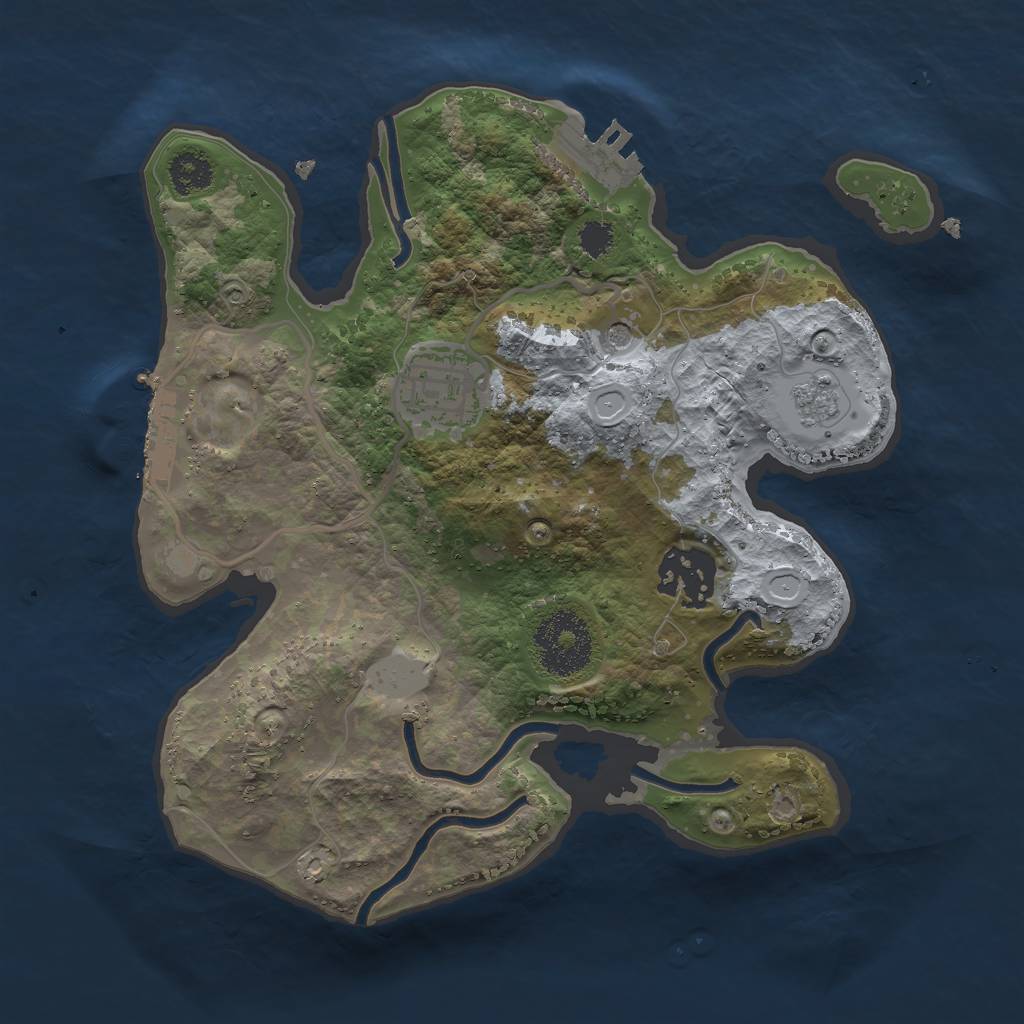 Rust Map: Procedural Map, Size: 2500, Seed: 29988, 11 Monuments