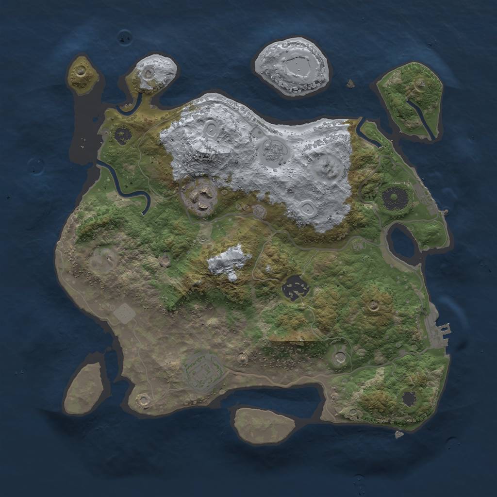 Rust Map: Procedural Map, Size: 3000, Seed: 1755689903, 12 Monuments