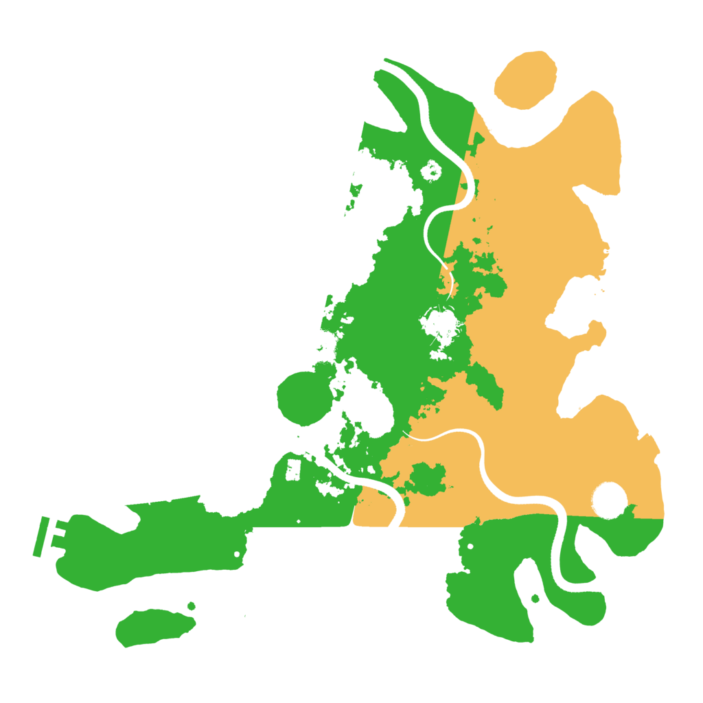Biome Rust Map: Procedural Map, Size: 3500, Seed: 258964