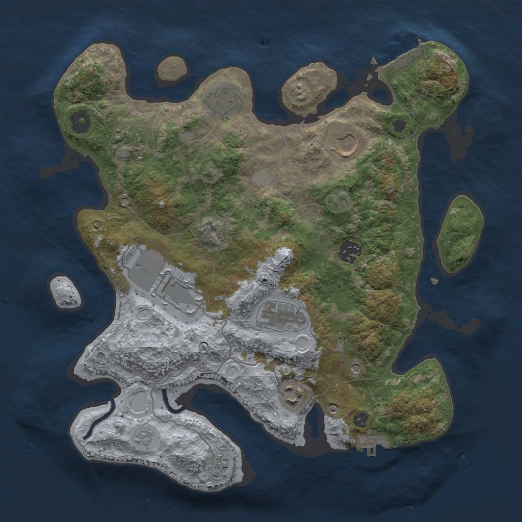Rust Map: Procedural Map, Size: 3500, Seed: 20221110, 17 Monuments