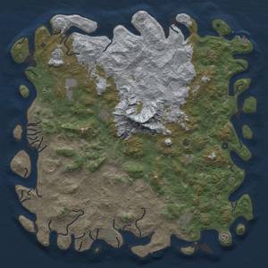 Thumbnail Rust Map: Procedural Map, Size: 6000, Seed: 1129, 20 Monuments