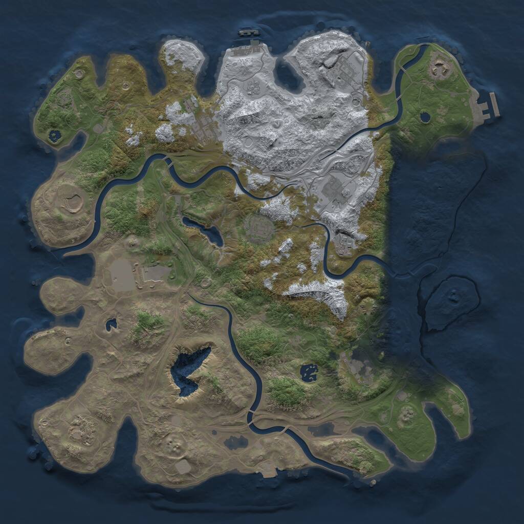 Rust Map: Procedural Map, Size: 4250, Seed: 778974848, 17 Monuments