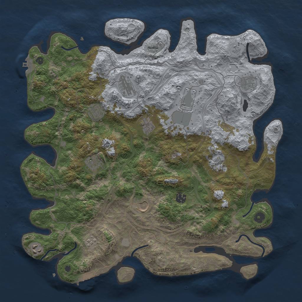 Rust Map: Procedural Map, Size: 4250, Seed: 1506525828, 20 Monuments