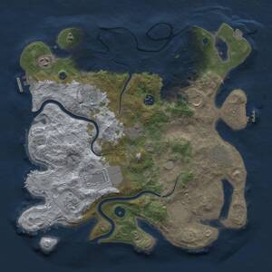 Thumbnail Rust Map: Procedural Map, Size: 3800, Seed: 14578949, 16 Monuments