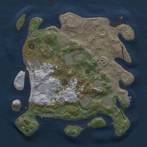 Thumbnail Rust Map: Procedural Map, Size: 3500, Seed: 1034737721, 17 Monuments