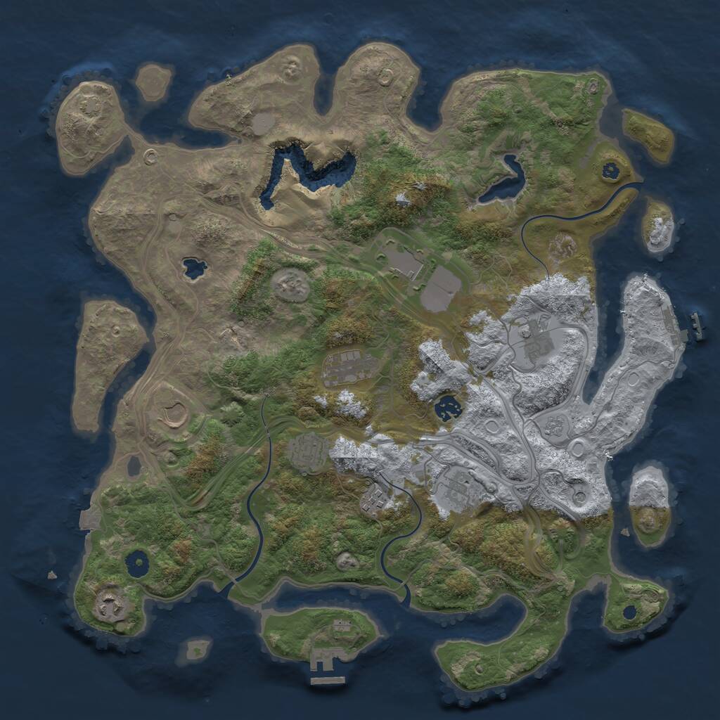 Rust Map: Procedural Map, Size: 4250, Seed: 8418, 15 Monuments