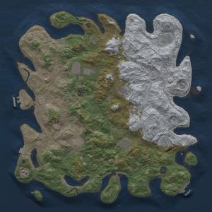 Thumbnail Rust Map: Procedural Map, Size: 4500, Seed: 1011, 19 Monuments