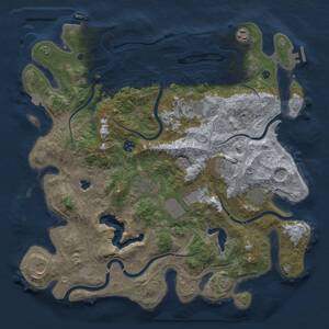 Thumbnail Rust Map: Procedural Map, Size: 4250, Seed: 8573082, 15 Monuments