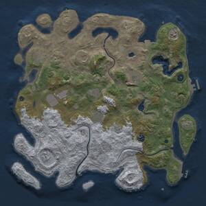 Thumbnail Rust Map: Procedural Map, Size: 4250, Seed: 422851175, 16 Monuments