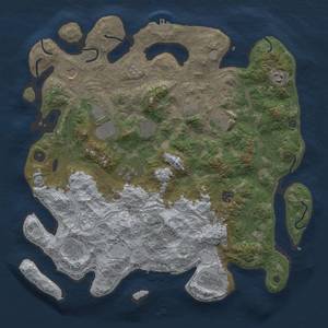 Thumbnail Rust Map: Procedural Map, Size: 4250, Seed: 422851175, 20 Monuments