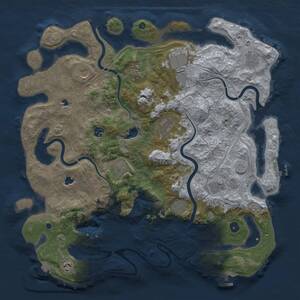 Thumbnail Rust Map: Procedural Map, Size: 4500, Seed: 717693857, 17 Monuments