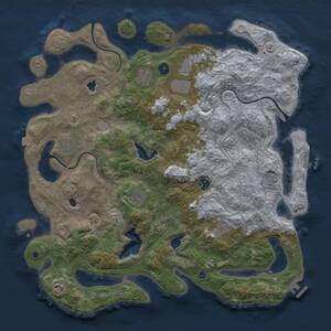 Thumbnail Rust Map: Procedural Map, Size: 4500, Seed: 717693857, 15 Monuments