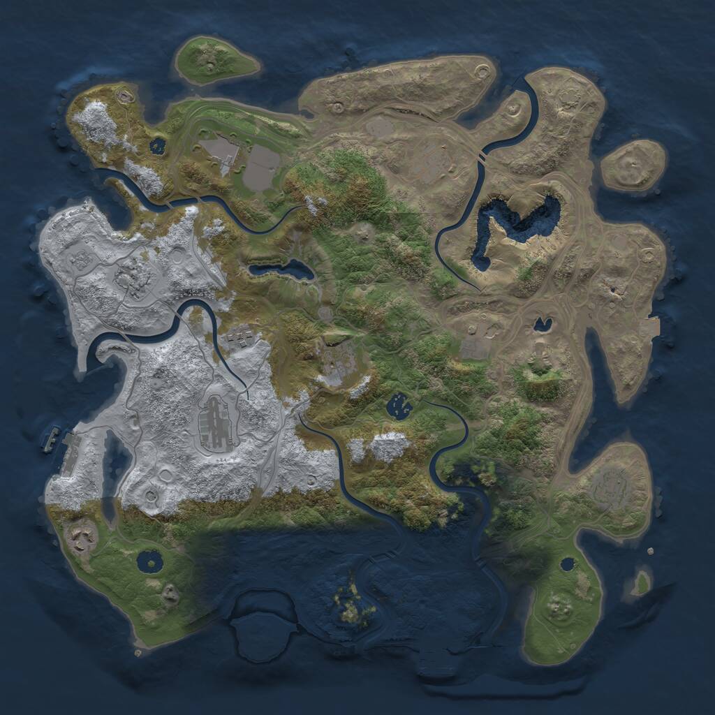 Rust Map: Procedural Map, Size: 4250, Seed: 1746553583, 16 Monuments