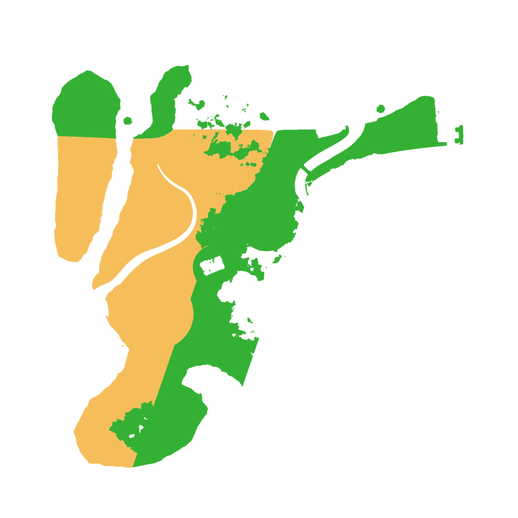 Biome Rust Map: Procedural Map, Size: 2500, Seed: 193208051