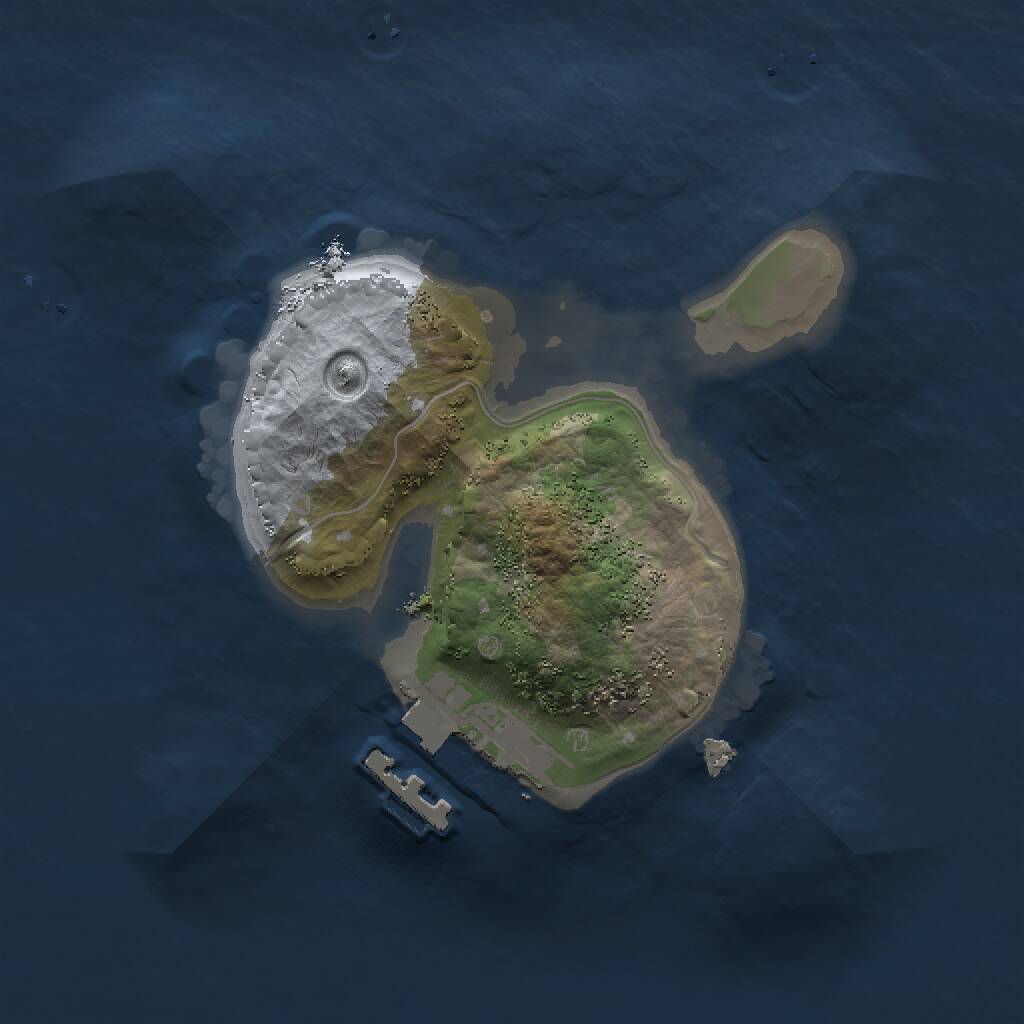 Rust Map: Procedural Map, Size: 1500, Seed: 8, 2 Monuments