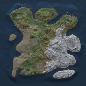 Thumbnail Rust Map: Procedural Map, Size: 3000, Seed: 15485, 13 Monuments