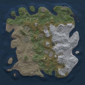 Thumbnail Rust Map: Procedural Map, Size: 4250, Seed: 1944268747, 20 Monuments