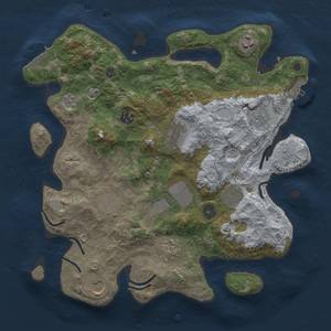 Thumbnail Rust Map: Procedural Map, Size: 3500, Seed: 615862178, 19 Monuments