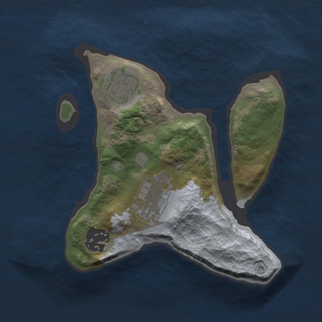 Rust Map: Barren, Size: 2000, Seed: 256345, 5 Monuments