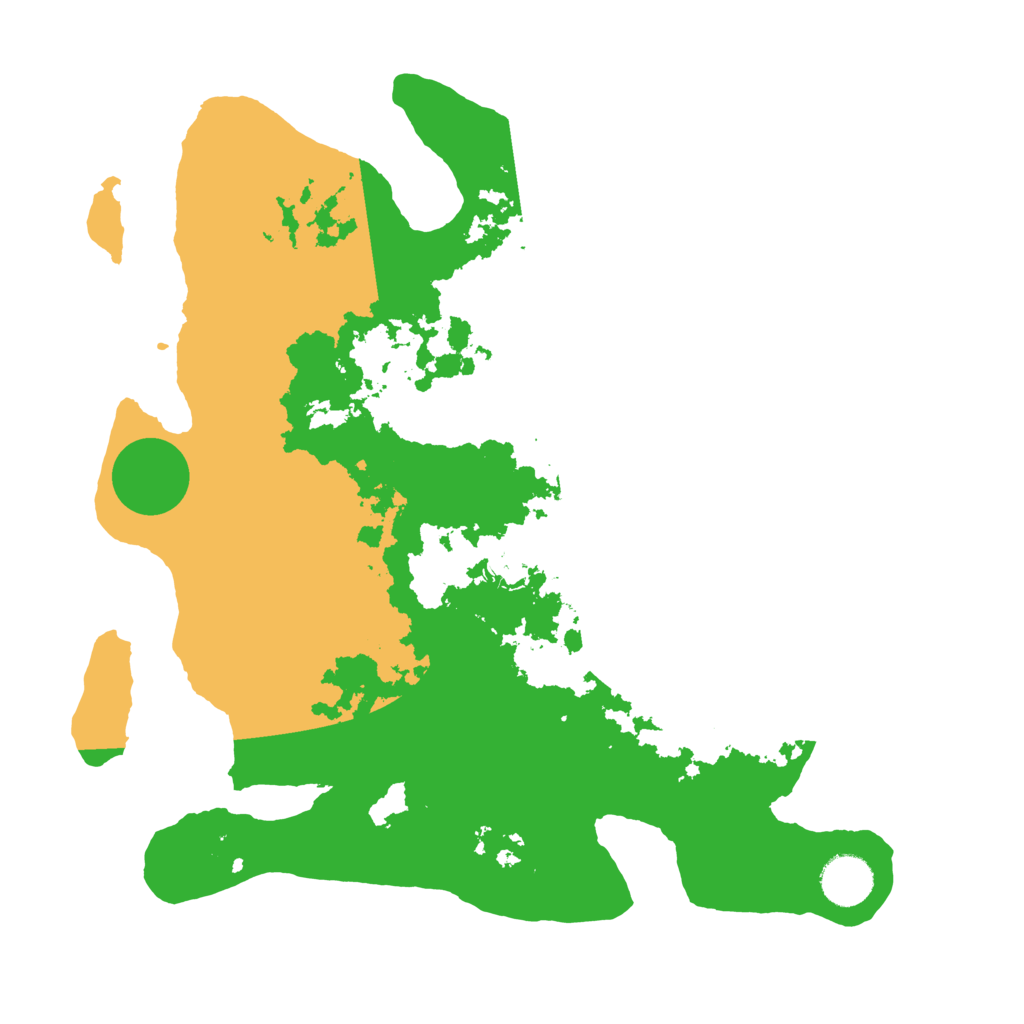 Biome Rust Map: Barren, Size: 3500, Seed: 325897380