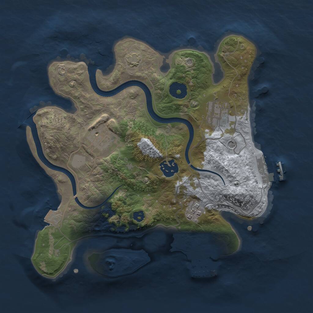 Rust Map: Procedural Map, Size: 2700, Seed: 696969, 9 Monuments