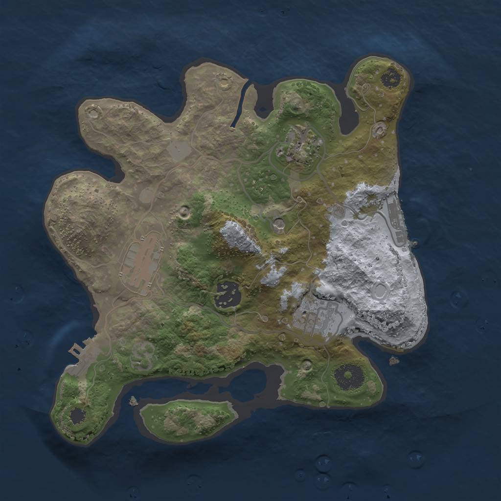 Rust Map: Procedural Map, Size: 2700, Seed: 696969, 12 Monuments