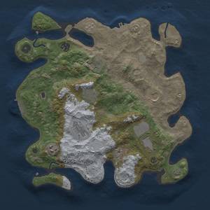 Thumbnail Rust Map: Procedural Map, Size: 3500, Seed: 1790325088, 16 Monuments