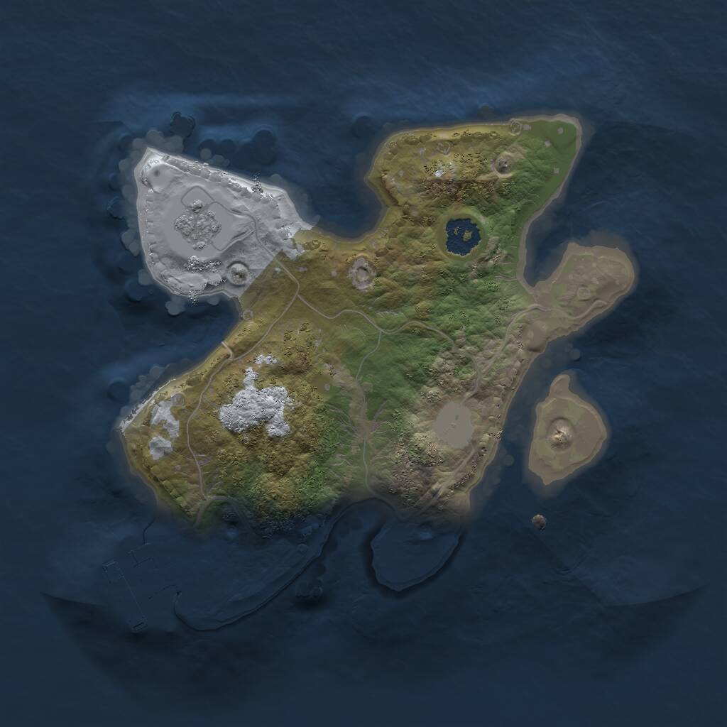Rust Map: Procedural Map, Size: 2000, Seed: 170, 3 Monuments