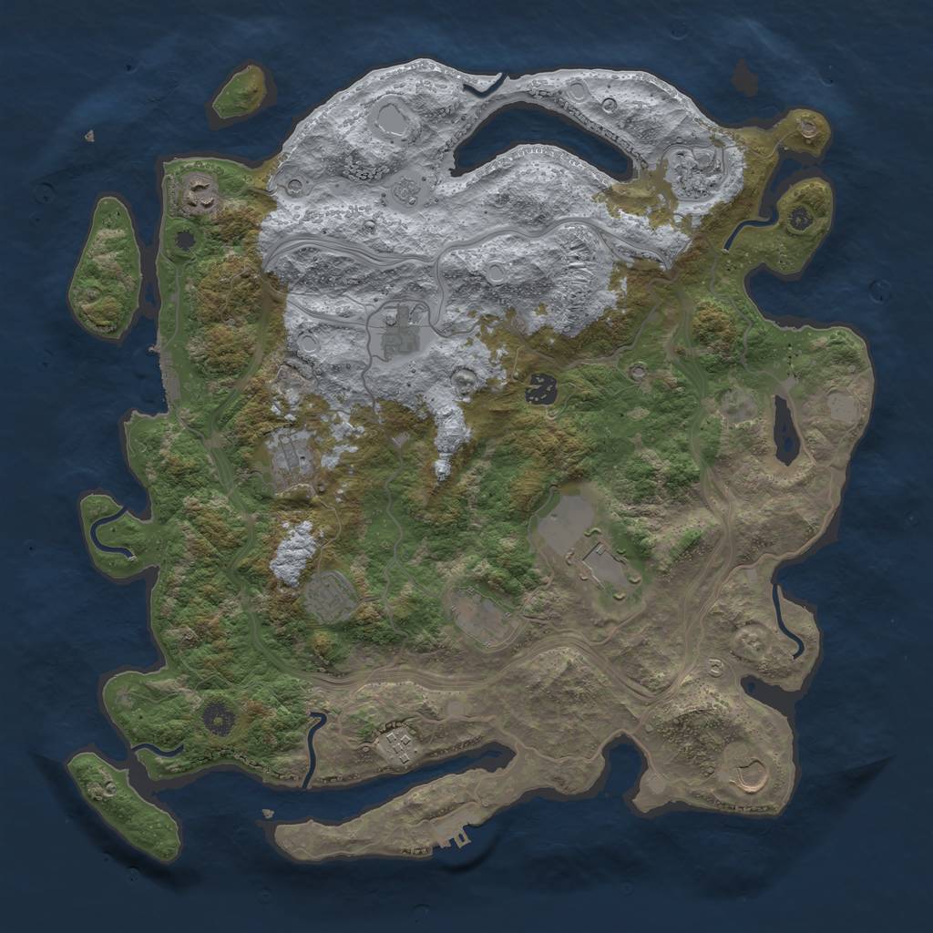 Rust Map: Procedural Map, Size: 4250, Seed: 286711148, 19 Monuments